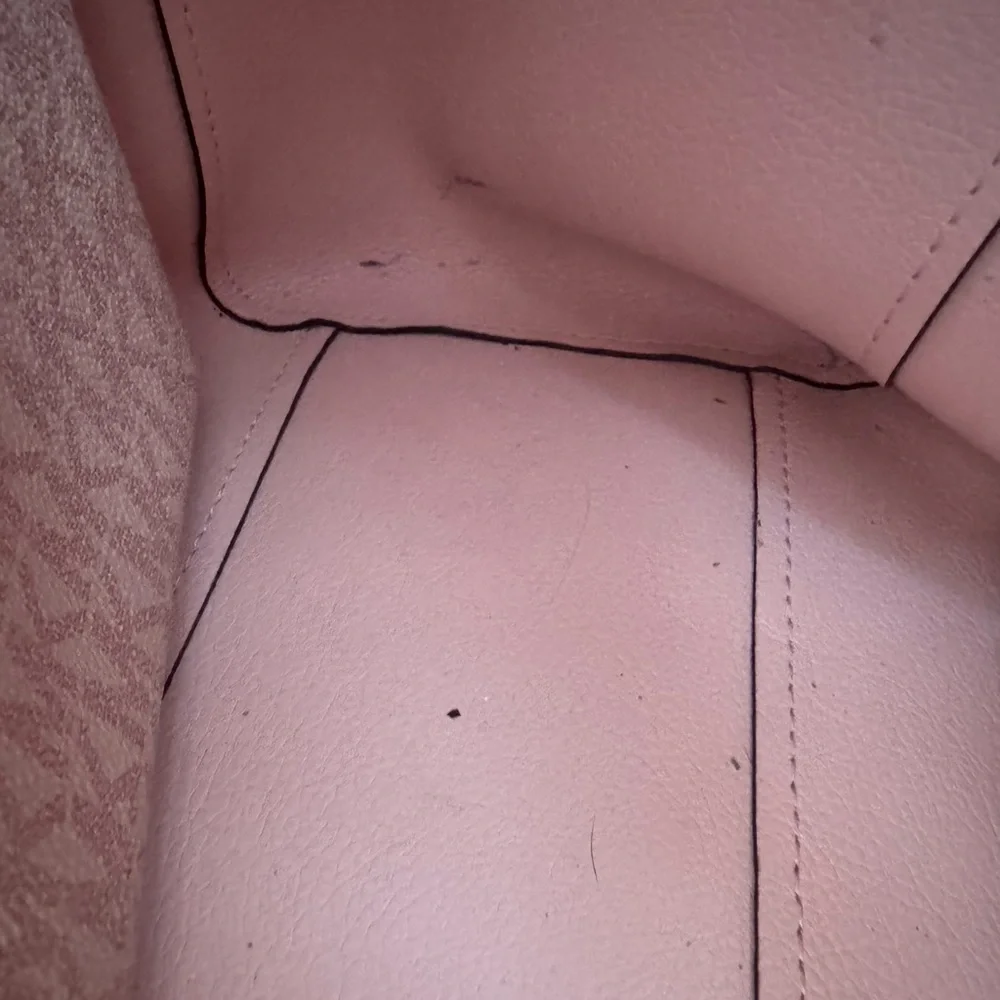 Michael Kors Light Pink Tote with Dark Brown Accents - Picture 6 of 7